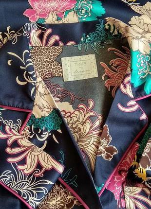 Красива піжамна домашня блуза time to dream, сорочка в китайському стилі для дому, р. 10