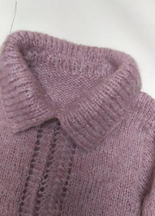 Чудесный мохеровый свитер сиреневого цвета2 фото