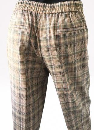 Зауженные брюки на резинке с высокой посадкой massimo dutti, италия7 фото