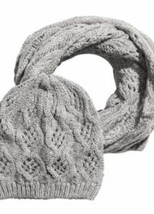 Відмінний комплект шапка і шарф снуд від h&m