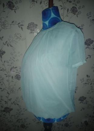 Воздушная блуза мятного цвета2 фото