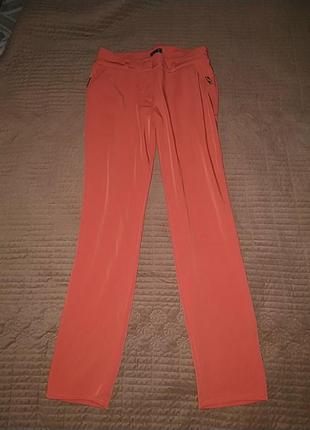 Женские брюки, оранжевые женские брюки, яркие женские брюки
