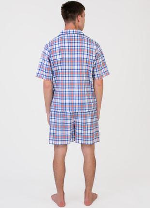 Піжама чоловіча c шортами cyberjammies oscar 6344/6346 blue mix2 фото