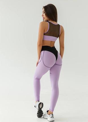 Жіночий спортивний комплект топ + лосини для залу
