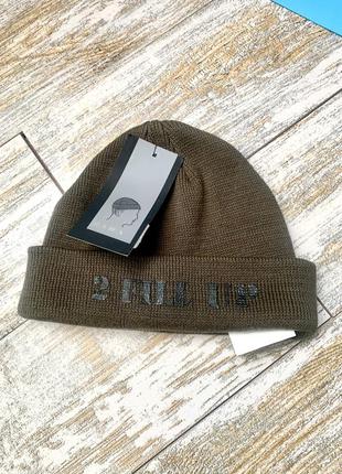 Чоловіча шапка zara, розмір м. двойна в’язка