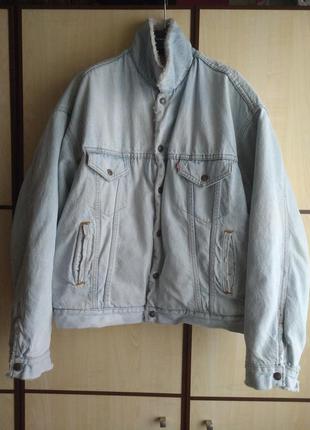 Levi's куртка джинсовая шерпа винтаж1 фото