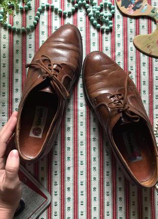 Туфли оксфорды ботинки натуральная кожа италия размер 37-38 стелька 25 см