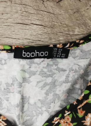 Фирменное шикарное трендовое платье с резинками в розлетаечном стиле boohoo6 фото