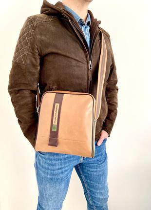 Мужская брендовая сумка кожаная италия piquadro оригинал сумочка кожа на подарок мужу подарок парню1 фото