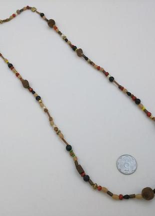 Длинное ожерелье, бусы, разноцветное.3 фото