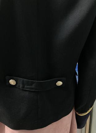 H&m  піджак китель блейзер з ґудзиками золотого кольору5 фото
