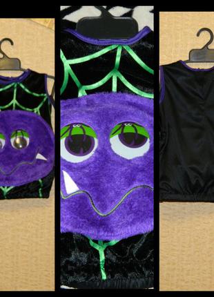 Костюм карнавальний павук фіолетовий з чорним tu на 1-3 роки