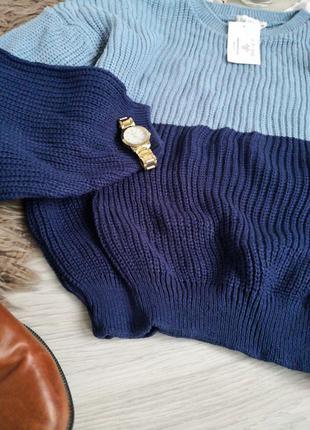 Базовый сине-голубой свитер6 фото