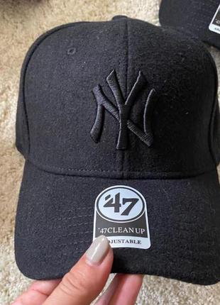 Зимние шерстяные кепки бейсболки new york 47 brand2 фото