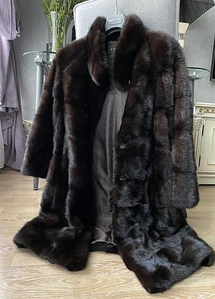 Норковая шуба цвет шоколад