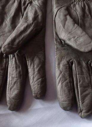 Женские кожаные перчатки на утеплителе6 фото