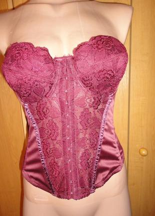 Корсет кольору марсала