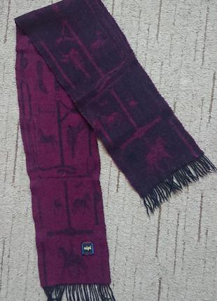 Теплый двусторонний шарф alpi из шерсти, 1,3мх20см, мужской/ унисекс4 фото