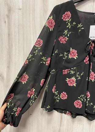 Шифонова нарядна блузка в романтичному стилі xxl5 фото