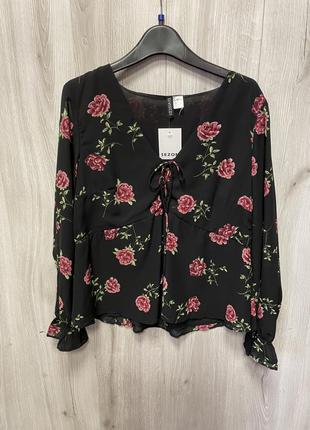 Шифонова нарядна блузка в романтичному стилі xxl3 фото