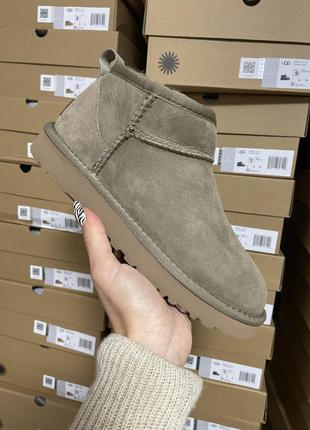 Женские ugg ultra mini beige.6 фото