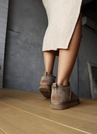 Женские ugg ultra mini beige.2 фото