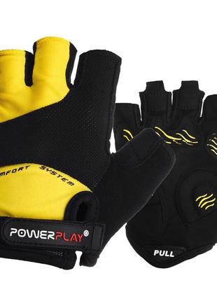 Велоперчатки powerplay 5013 жовті xl