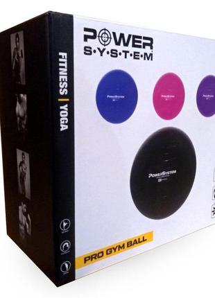 М'яч для фітнесу і гімнастики power system ps-4012 pro gymball 65 cm black4 фото
