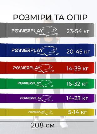 Гума для тренувань powerplay 4115 purple (14-23kg)10 фото