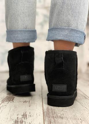 Зимние угги ugg ii classic mini black3 фото