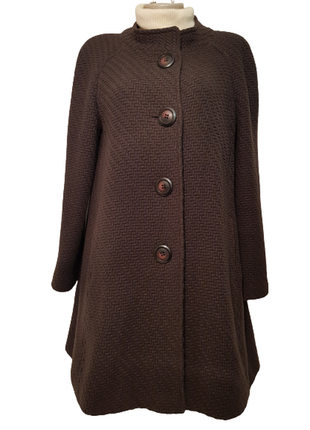 Розкішне брендове пальто laura ashley шоколадного кольору шерсть1 фото