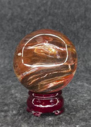 Шар натуральный камень яшма красная1 фото