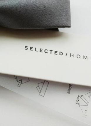 Серая мужская бабочка галстук платок серый фирменный selected homme свпдьбу метелик новый с этикеткой5 фото