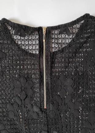 Нарядная кружевная блуза с бусинами длинный рукав клёш чёрная красивая необычная6 фото