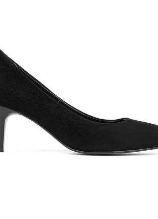 Классические туфли 36. 37. 40. woman's heel черные из натуральной замши на каблуке