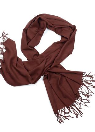 Шарф з бавовни коричневий
