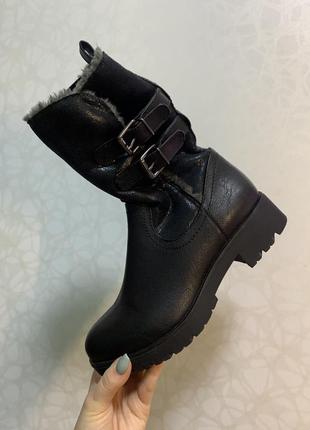 Ботинки кожаные