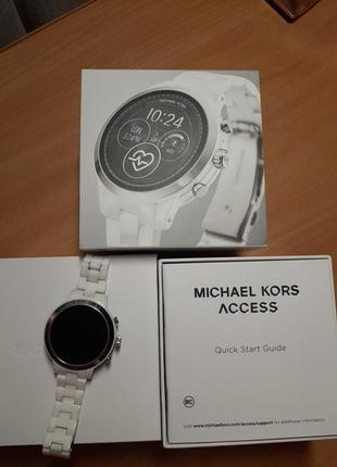 Michael kors умные часы gen 4 runway siver-tone,керамика мкт 5050, оригинал, б/у3 фото