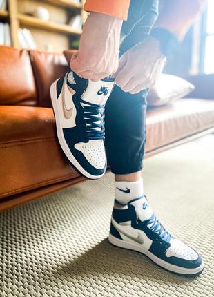 Кросівки nike air jordan 1 retro Phat "midnight navy"2 фото