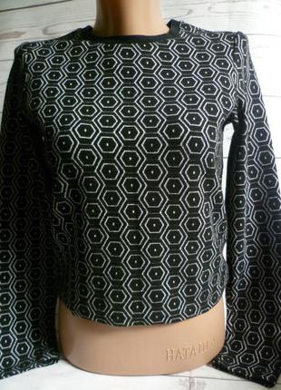 Свитер, джемпер, свитшот чёрный с белым topshop
