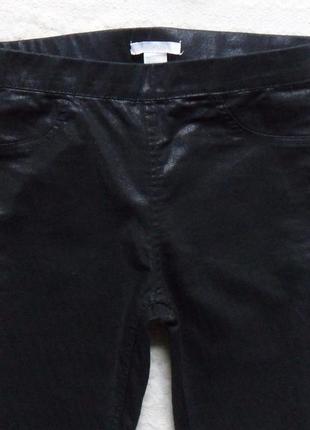 Стильные черные джинсы джеггинсы скинни с блеском h&m, 36 размер.2 фото