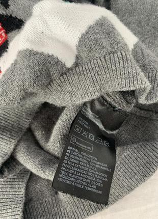 Новогодний свитер h&m 9-12 месяцев