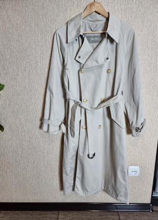 Шикарный винтажный тренч, плащ под пояс max mara rainwear, оригинал, италия10 фото