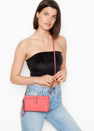 Стильна коралова сумочка клатч victoria's victorias secret convertible crossbody