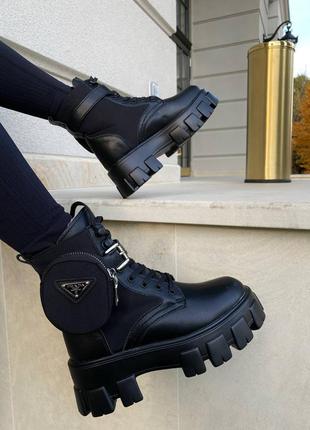 Черевики boots black fur ботинки1 фото