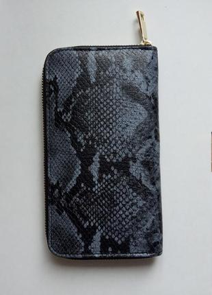 Портмоне гаманець гаманець pulicati натуральна шкіра фактура змія2 фото