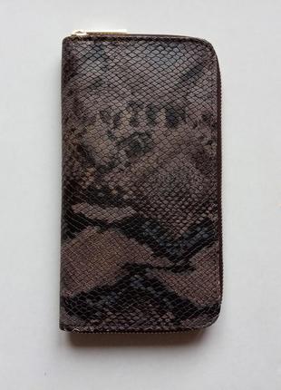 Портмоне гаманець гаманець pulicati натуральна шкіра фактура змія