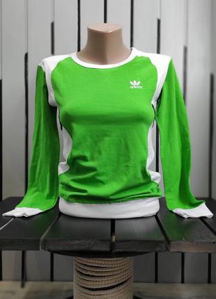 Реглан спортивний 100% бавовна лонгслив базова футболка з довгим рукавом adidas