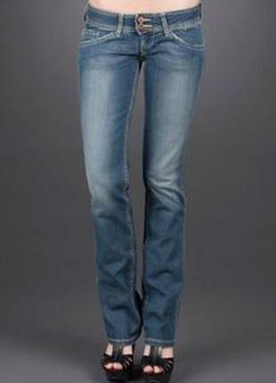 Джинси темно-блакитні прямі w32 l34 *pepe jeans victoria1 фото