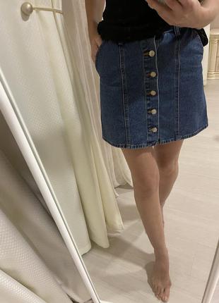 Юбка джинсовая юбка на пуговицах8 фото